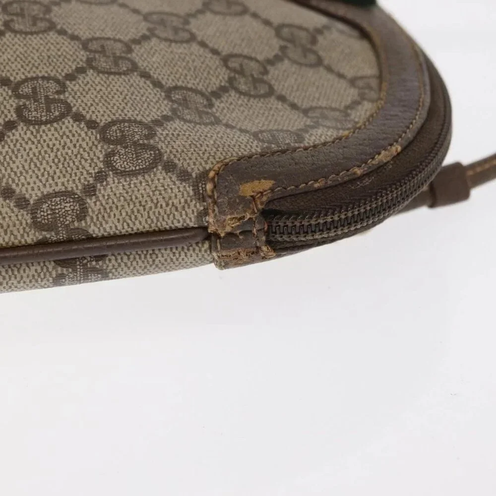 GUCCI GG Supreme Web Sherry Line Bag PVC Beige Gold 904 02 047 Auth ka922 - Picture 6 of 16